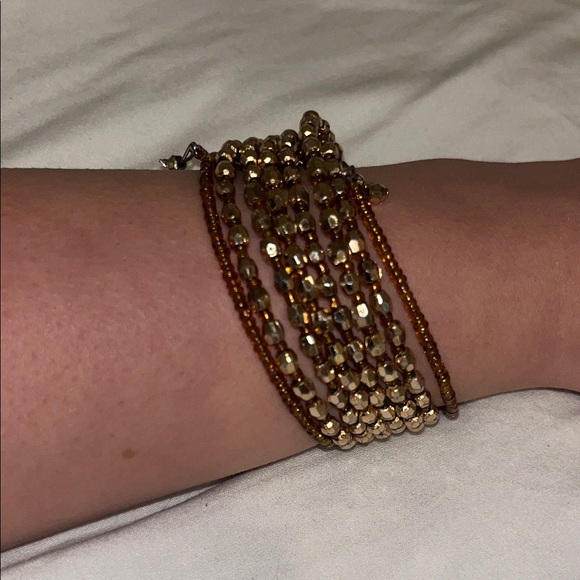Gold Beaded Bangle Set - Picture 2 of 3
